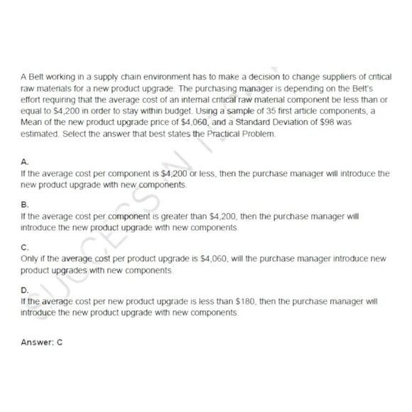 Printout CSSBB Certified Six Sigma Black Belt Exam Study Guide - Picture 6 of 6